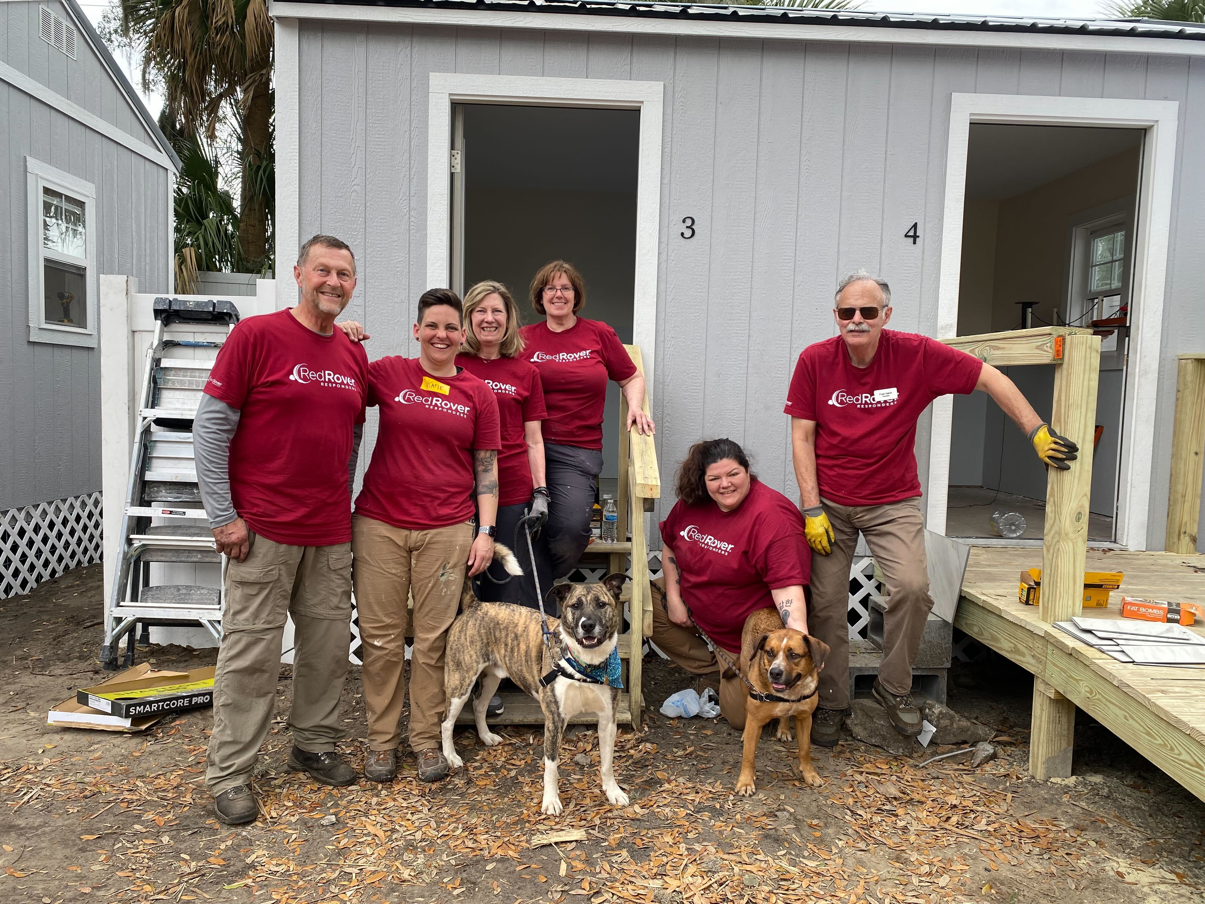 Domestic violence shelter pet housing build