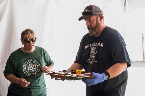 Ryan Murphy turning in his dish at the World Food Championships.