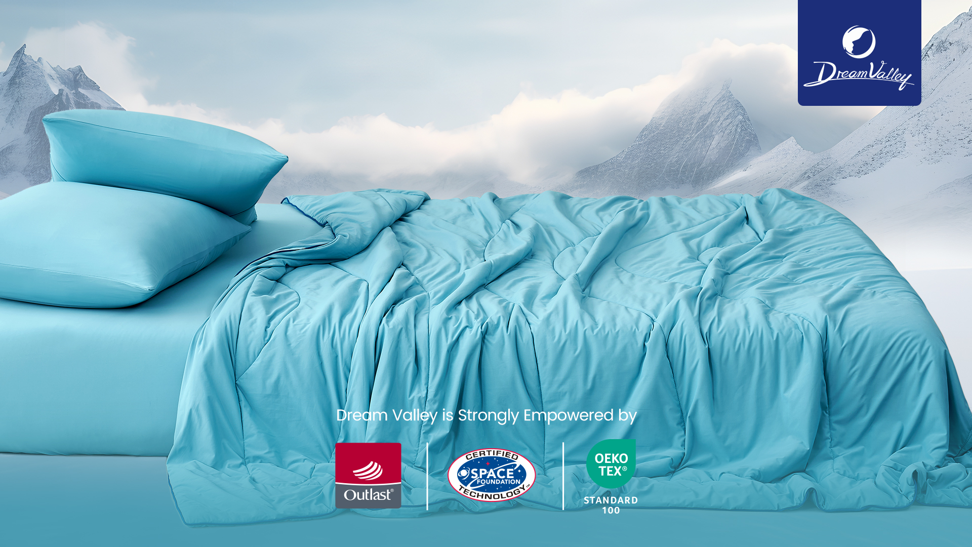 Aimed to extend deep sleep every night, the Dream Valley Cooling Comforter incorporates the Outlast phase-changing material (PCM) to offer soothing coolness for hot sleepers by proactively regulating an optimal sleeping temperature and alleviating night sweats.