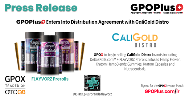 GPOPlus Enters into distro with Cali Gold