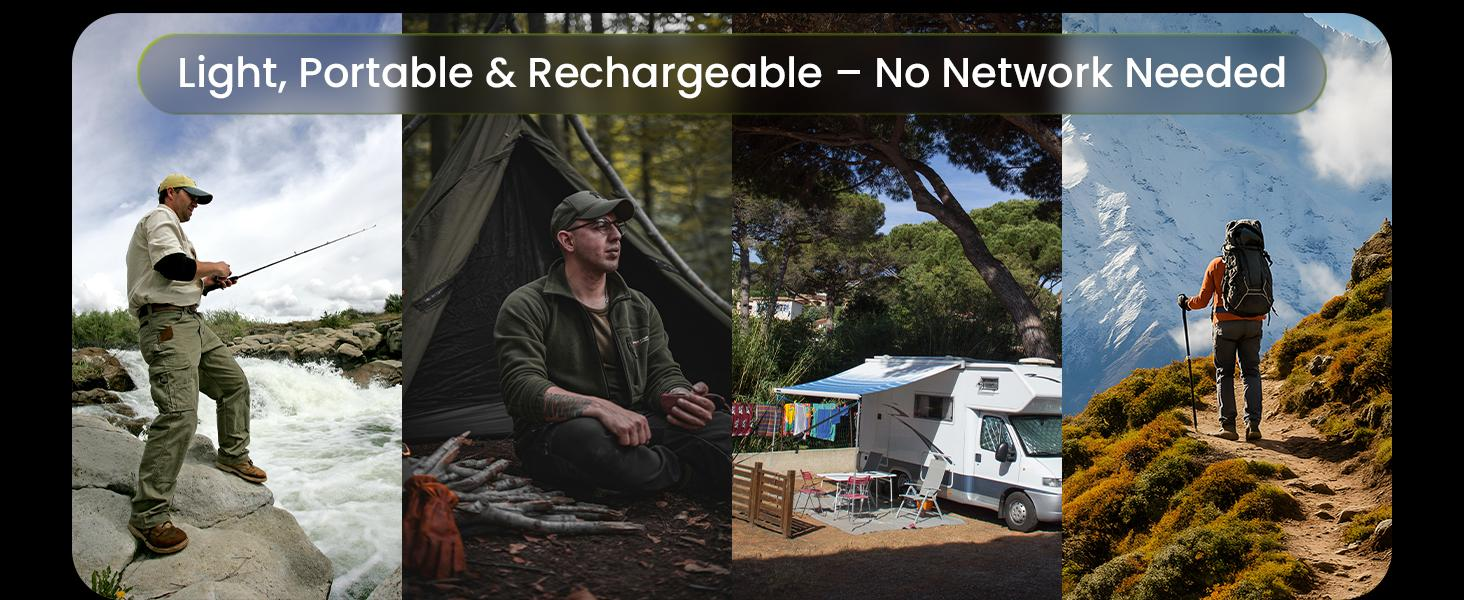 Light,portable and Rechargeable-No Network Needed