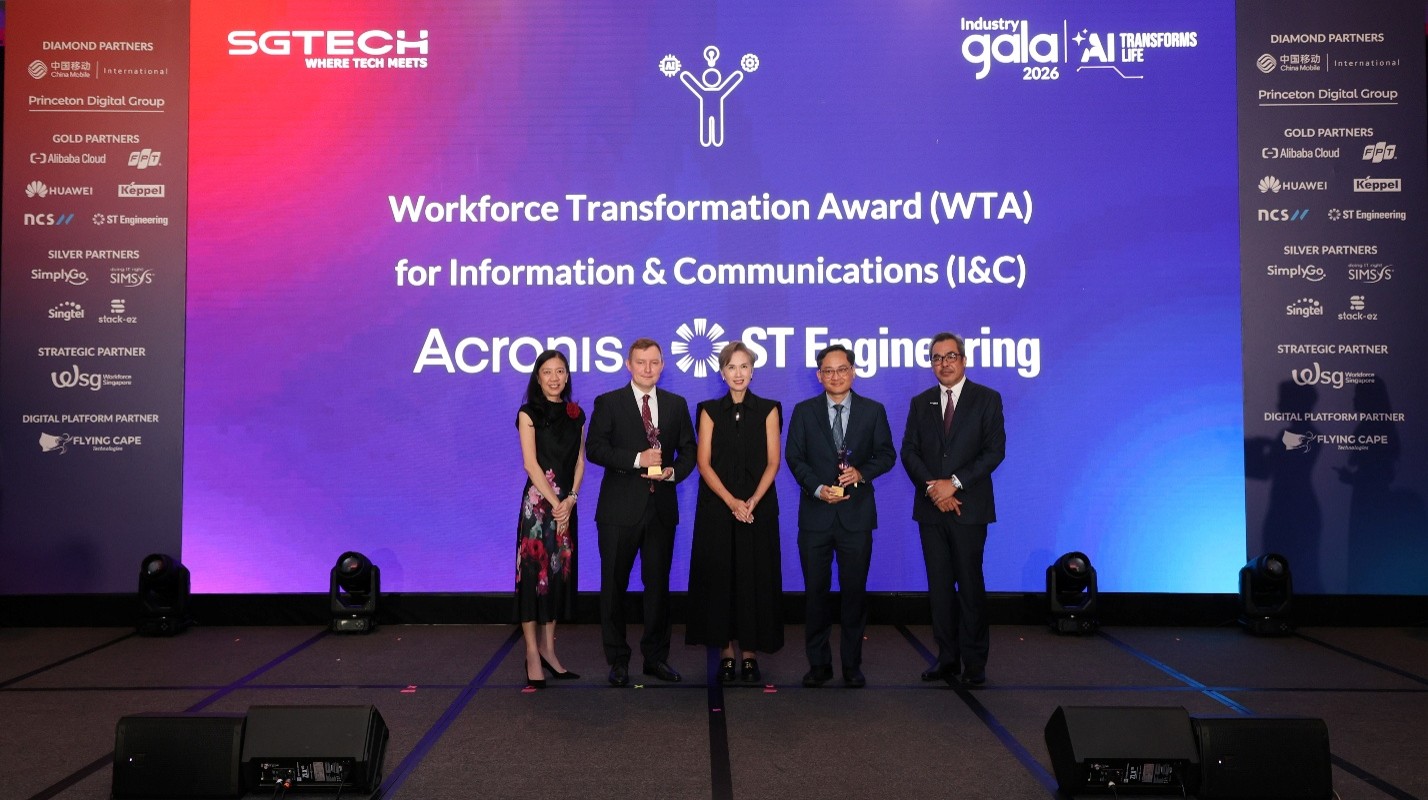 Acronis_Workforce Transformation Award at SGTech Industry Gala 2026