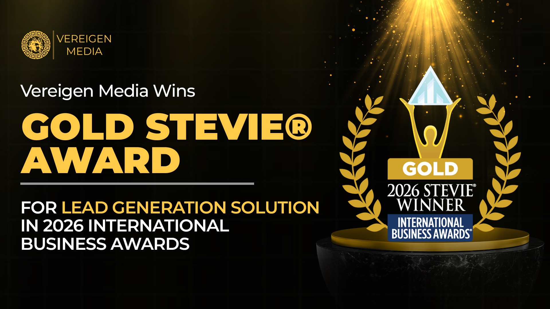Vereigen Media Wins Gold Stevie® Award for Lead Generation Solution in 2026 International Business Awards