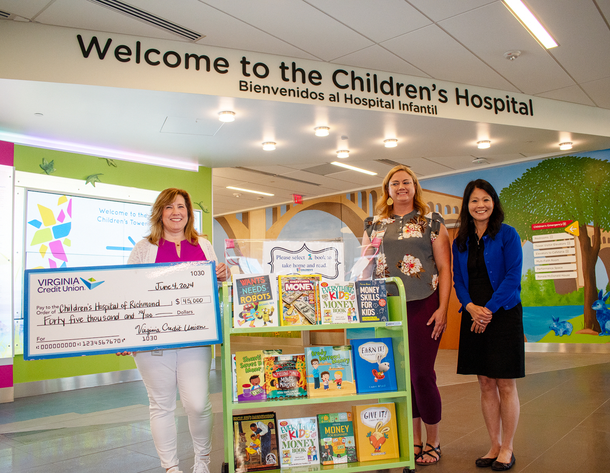 VACU Donates $45,000 to Children's Hospital of Richmond at VCU; Provides Resources to Teach Families About Personal Finance