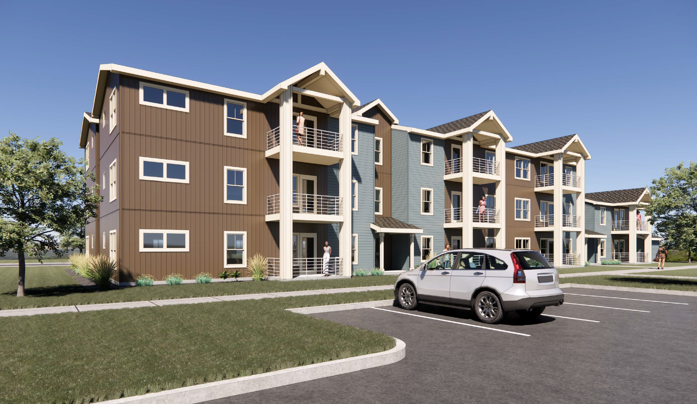Rendering of Pacific Flats, an all-new affordable housing community in Phoenix, Ore.