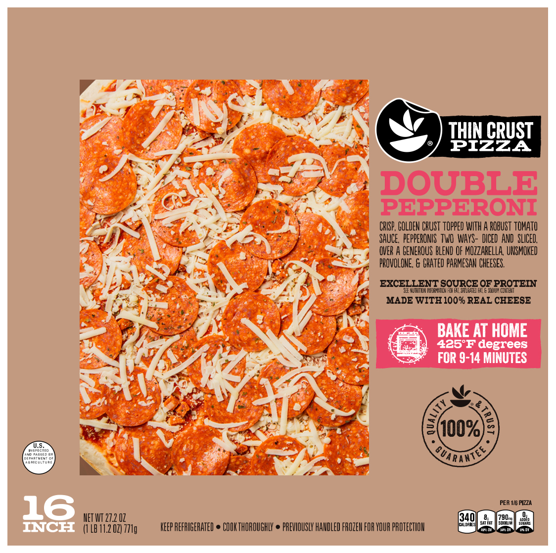 The pizza is available in Five Cheese and Double Pepperoni varieties for just $7.99 each.