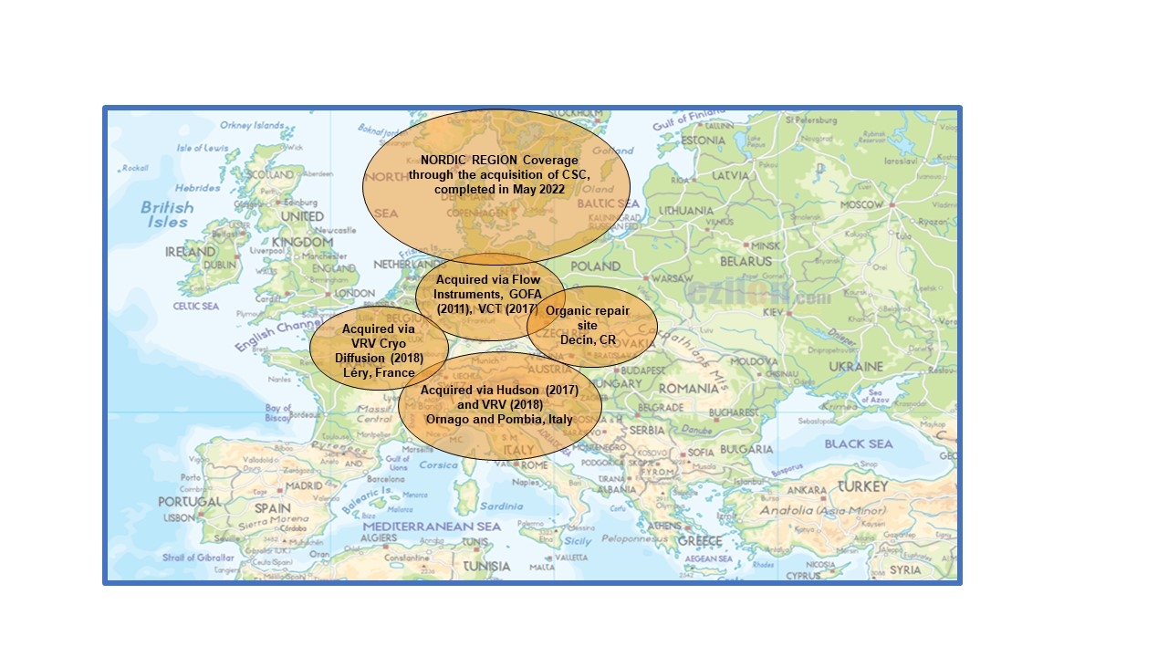 Chart Industries: European Repair & Service Footprint