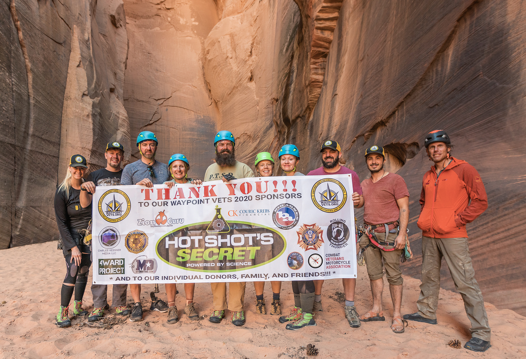 Hot Shot’s Secret Sponsors Waypoint Vets Utah Canyoneering Adventure