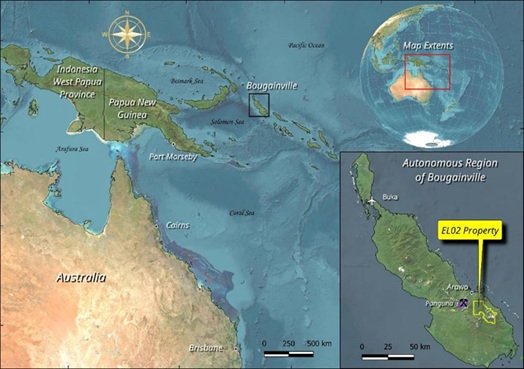 Island Passage Exploration Reports on First Porphyry Copper-Style Mineralization Encountered on its EL02 Project Bougainville Island, Papua New Guinea