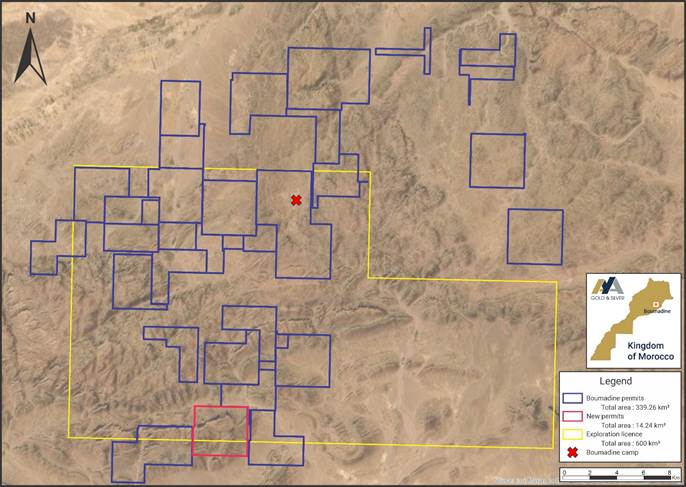 Figure 2: Boumadine Property Surface Plan with New Permit