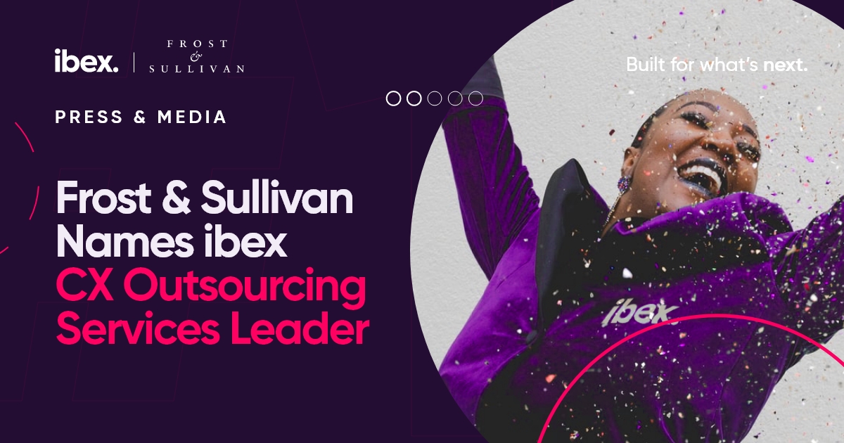 Frost &amp; Sullivan names ibex a CX Outsourcing Services Leader