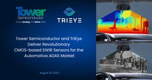 Tower-PR-AUG 2023- Tower Semiconductor  and TriEye  Deliver Revolutionary  CMOS-based SWIR Sensors  for the Automotive ADAS Market-1
