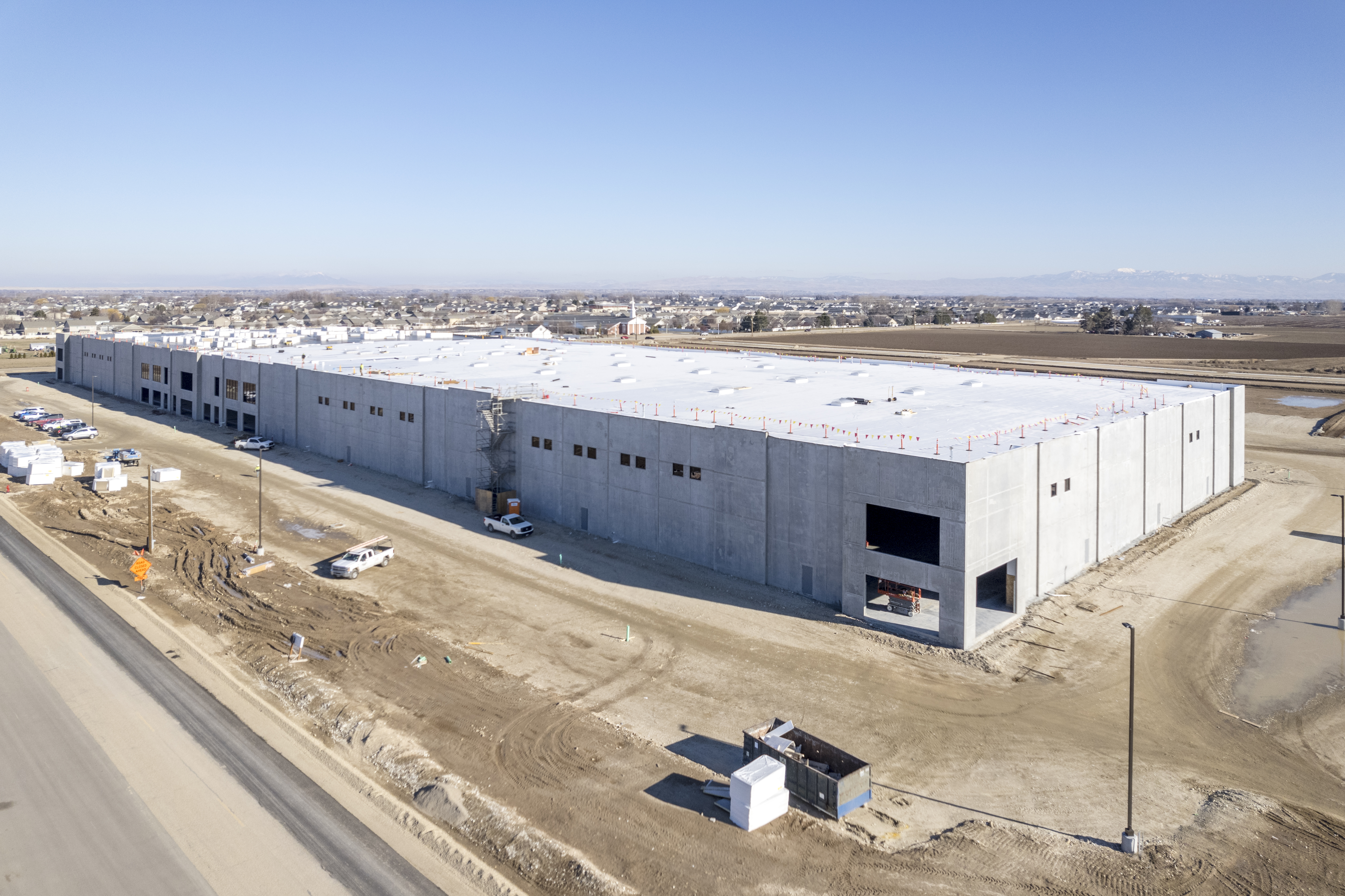 The roof and the exterior walls are up at the CBH Starship while the exterior windows and the metal exterior awnings were just installed last week. Exterior colors and interior finishes are currently in the works.