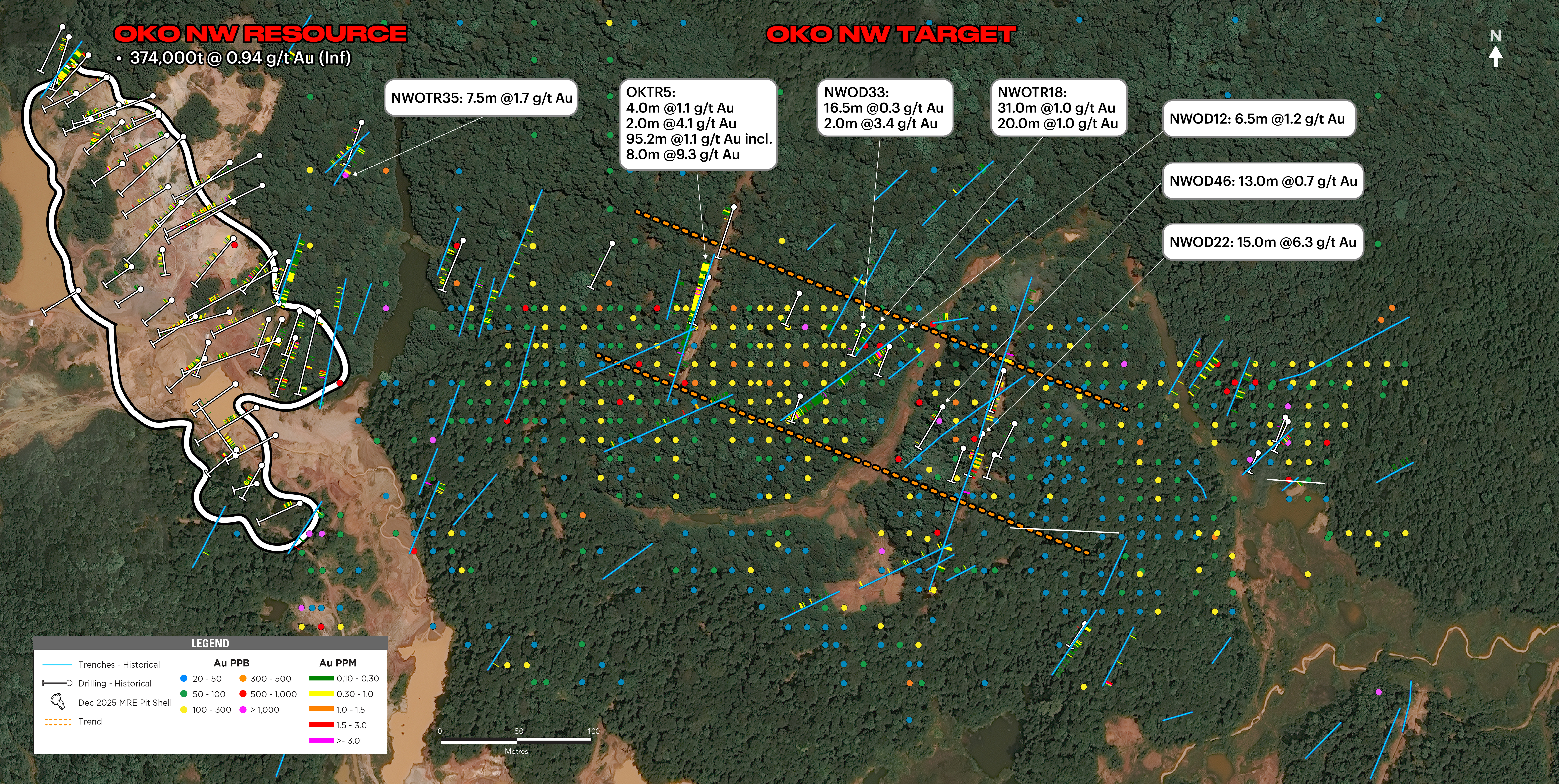 Figure 4 – Oko NW Target image