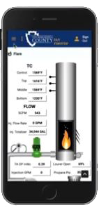 SCS Remote Monitoring and Control Mobile App at SCS Engineers for landfill methane systems and pipelines.