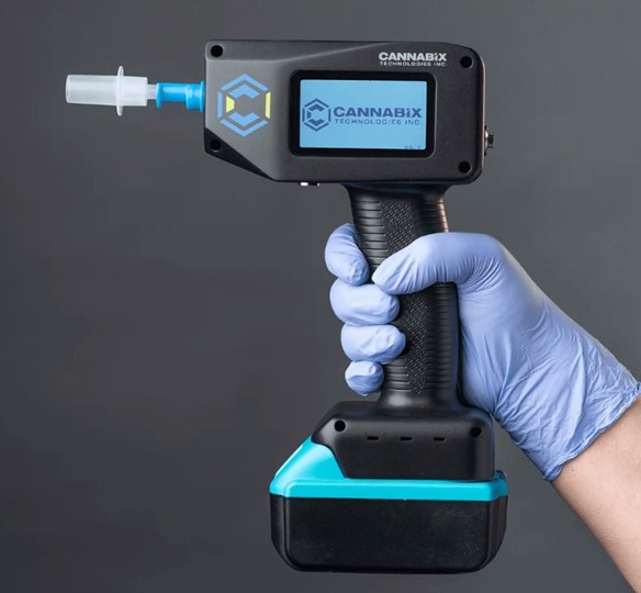 Figure 2. Cannabix Marijuana Breath Test hardware – Handheld Breath Collection Unit (BCU) 