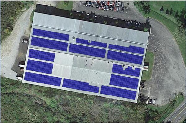 The planned layout for Berkshire Sterile's solar panels