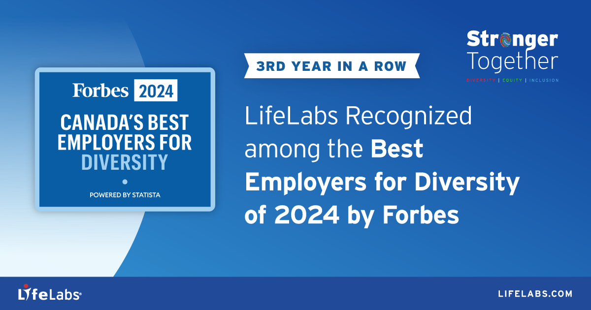 Forbes Recognizes LifeLabs as one of Canada's Best Employers for Diversity