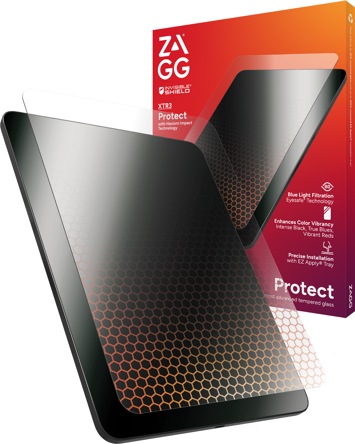 Made with Hexiom impact technology, Glass XTR3 is ZAGG’s most technologically advanced screen protector.