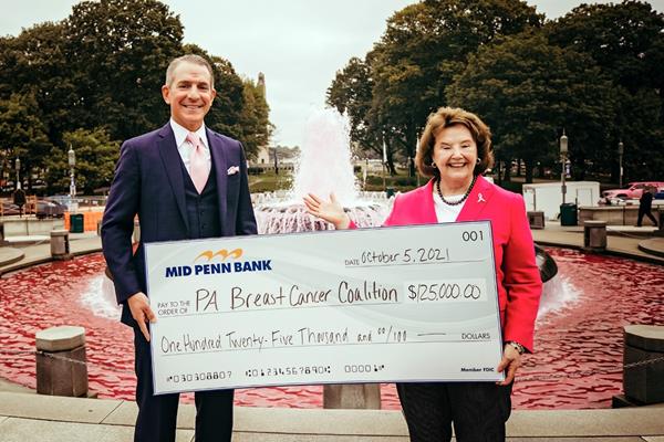 Mid Penn Bank Contributes $125,000 to the Pennsylvania Breast Cancer Coalition