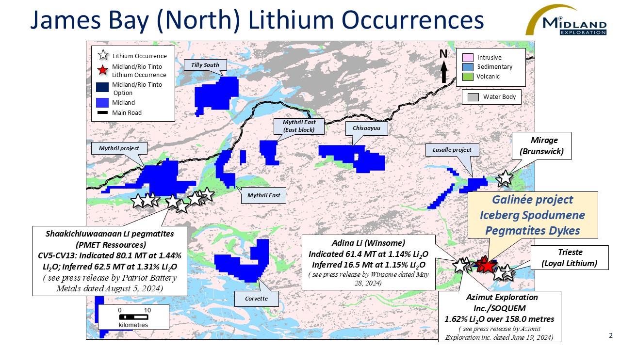 Figure 2 JB (North) Lithium Occurrences