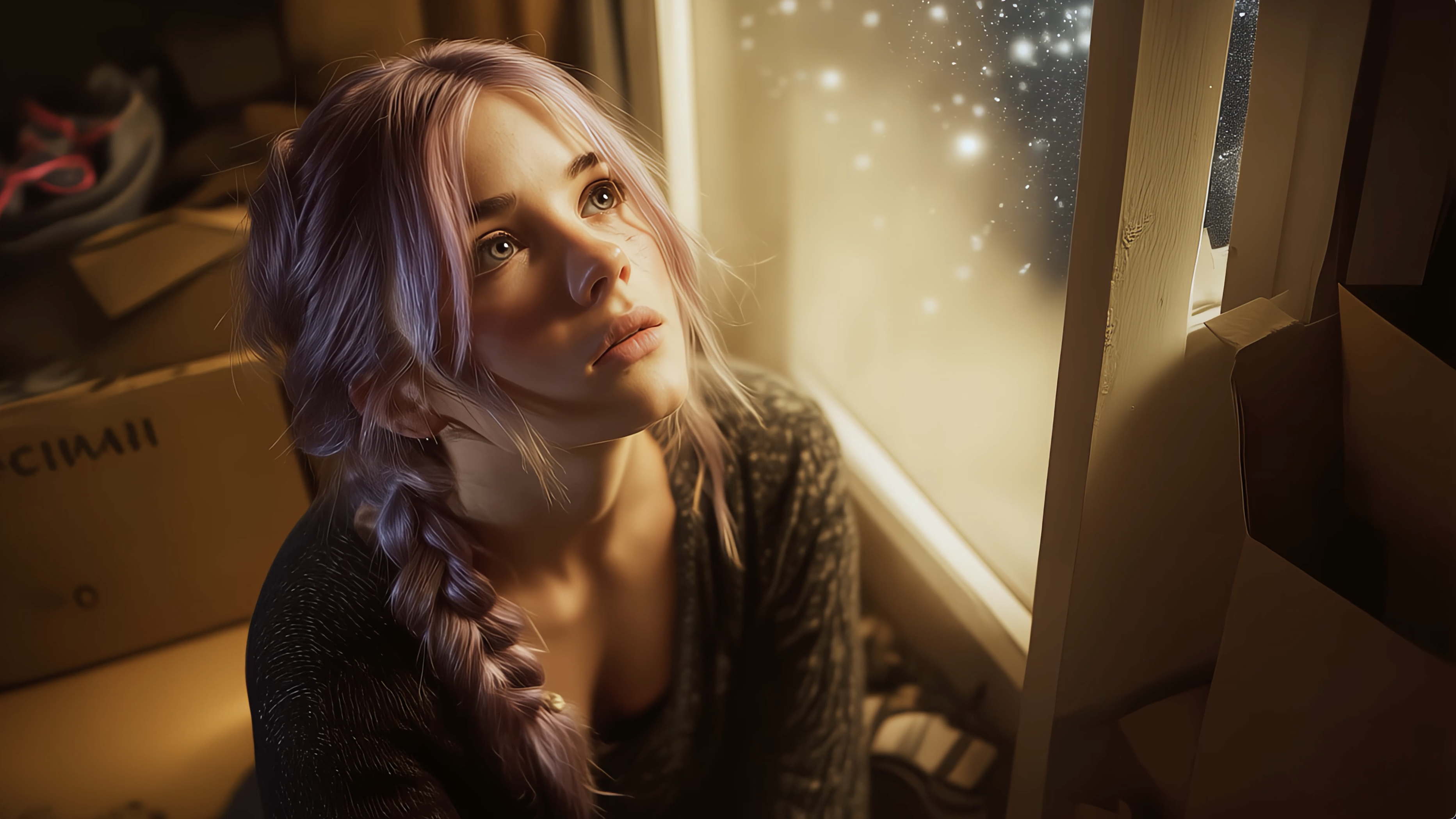 Ultra-realistic AI-generated image of Lavender, the main character in the animated feature Lavender & The Butterfly Nation.