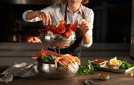 Brazilian-inspired seafood options are available à al carte this holiday season including a Seafood Tower with jumbo shrimp, lobster and more. Fogo.com.