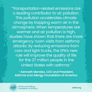 AAFA Statement on EPA Emissions Standard