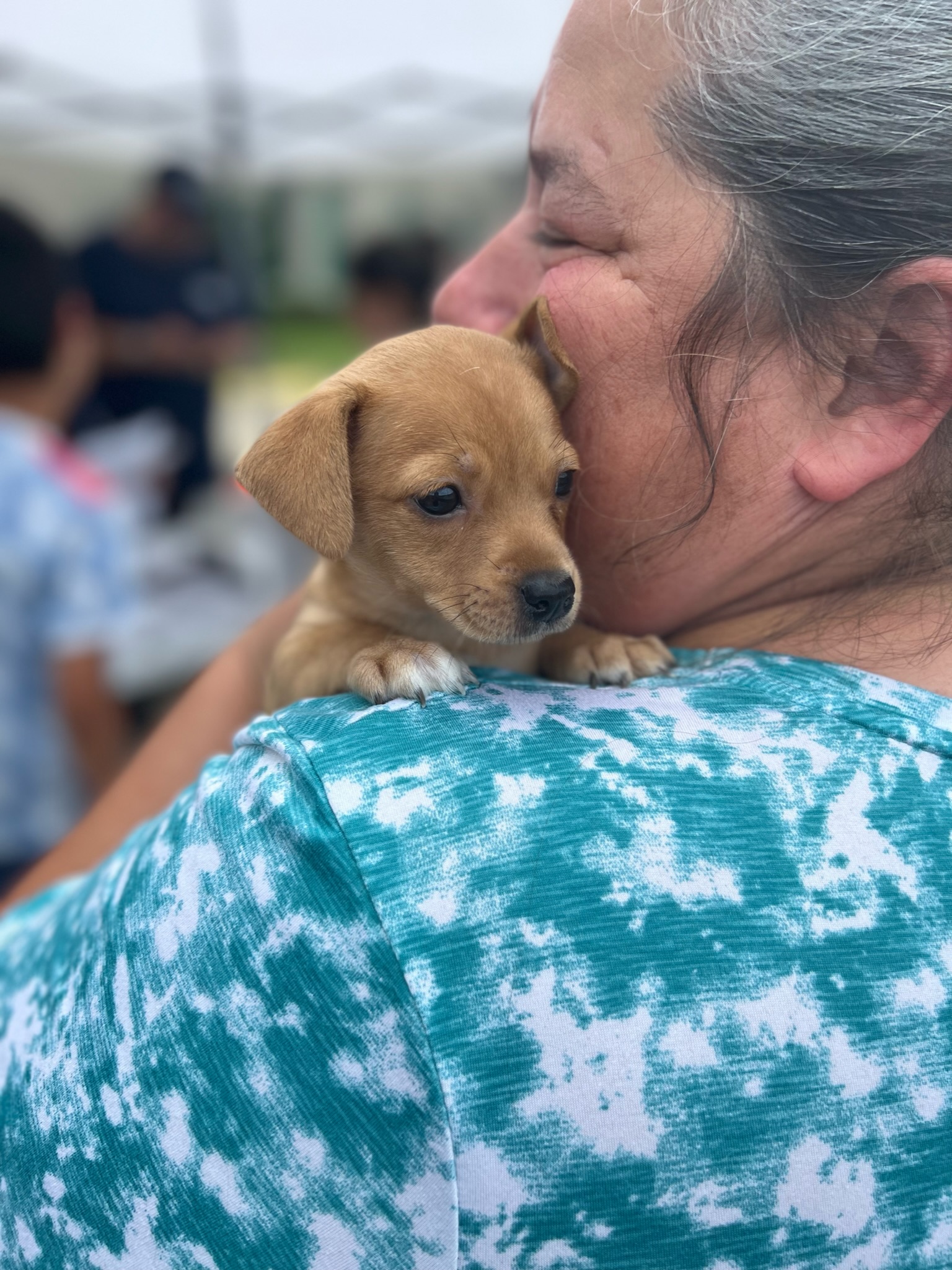 Clinic Attendee with Puppy