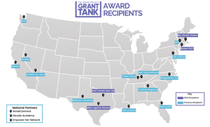 GrantTank Award Recipients Map