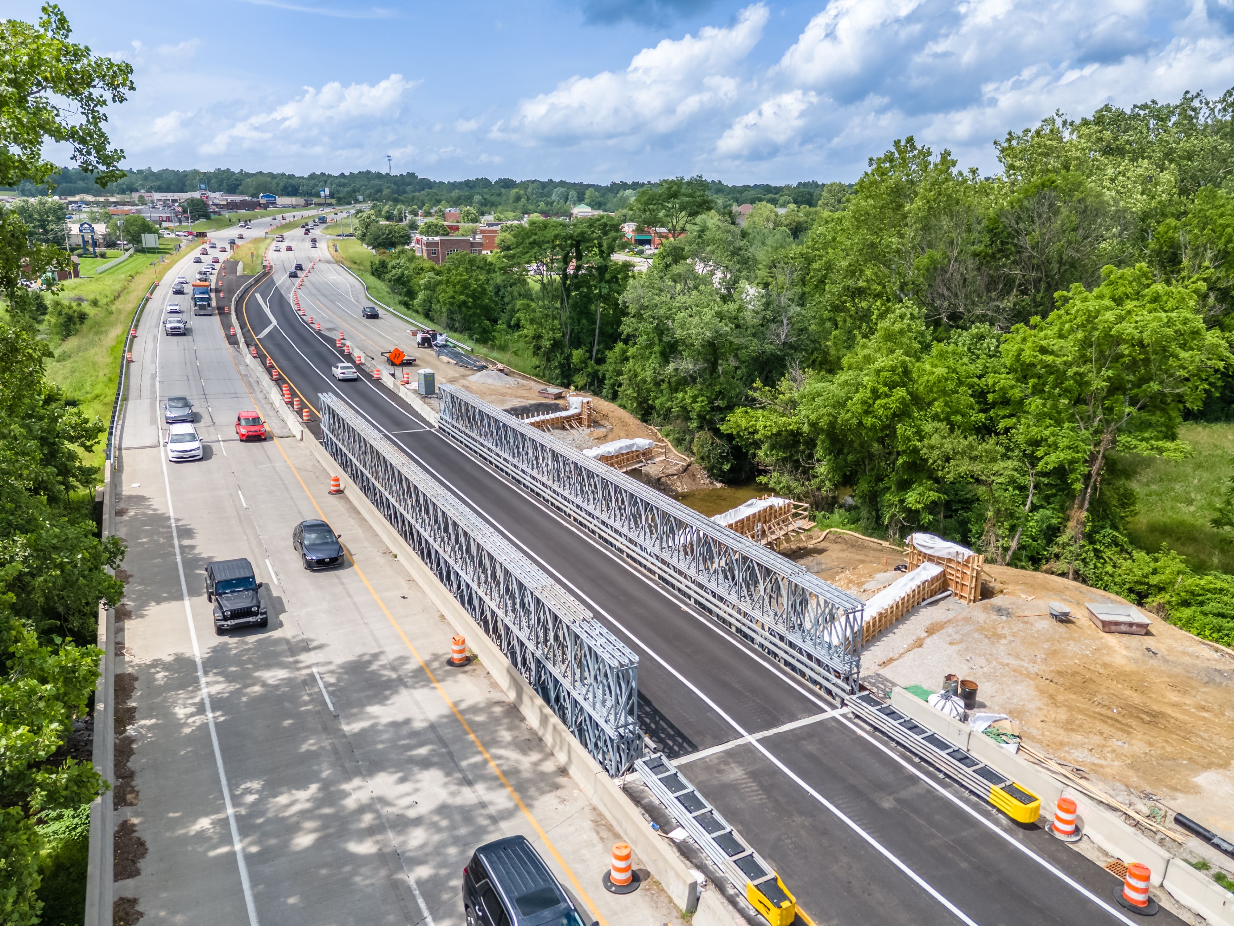 Acrow Temporary Bridge in service in Southern Indiana