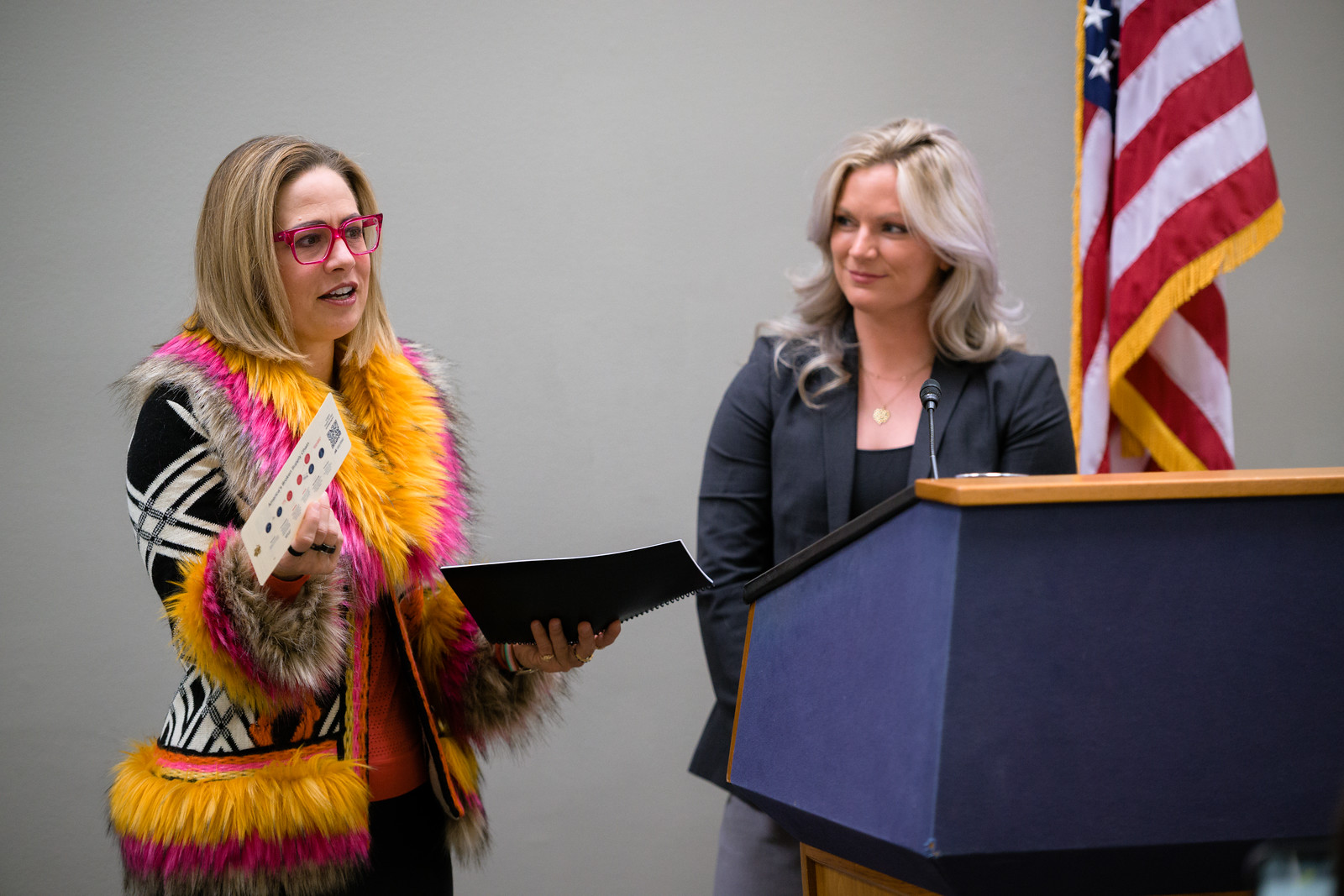 Arizona Senior Senator Kyrsten Sinema and AZDIC President Lynndy Smith