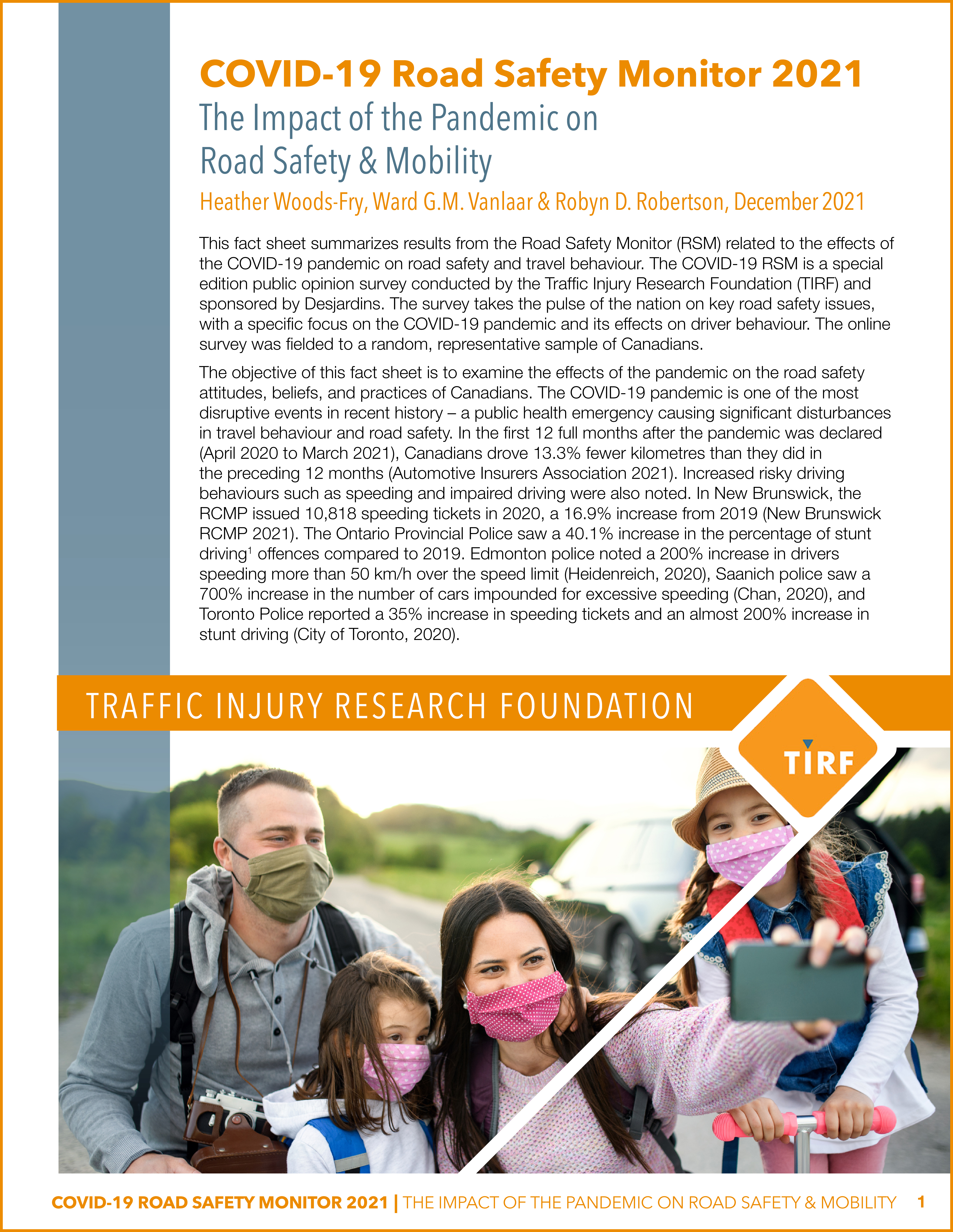 COVID-19 RSM 2021-The Impact of the Pandemic on Road Safety and Mobility-COVER with border