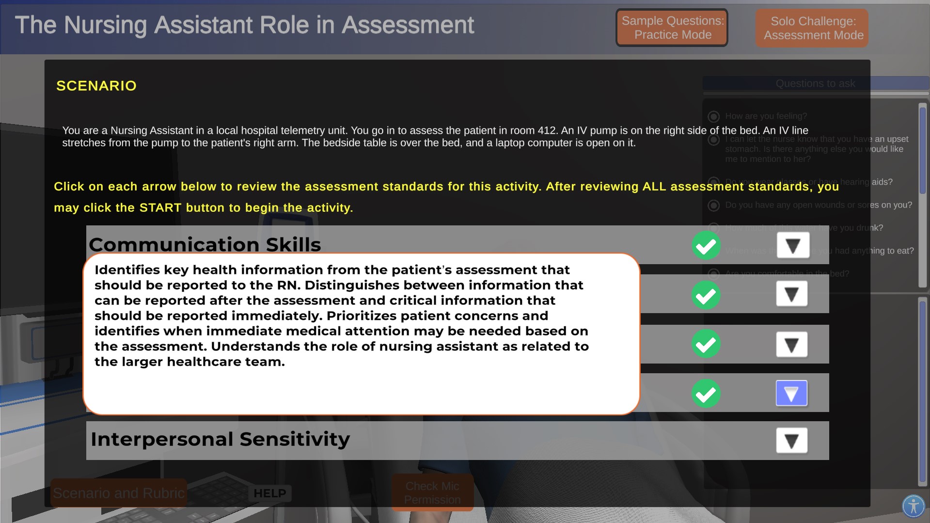 Our CNA program's scenario-based learning replicates real-life patient cases in a virtual environment.