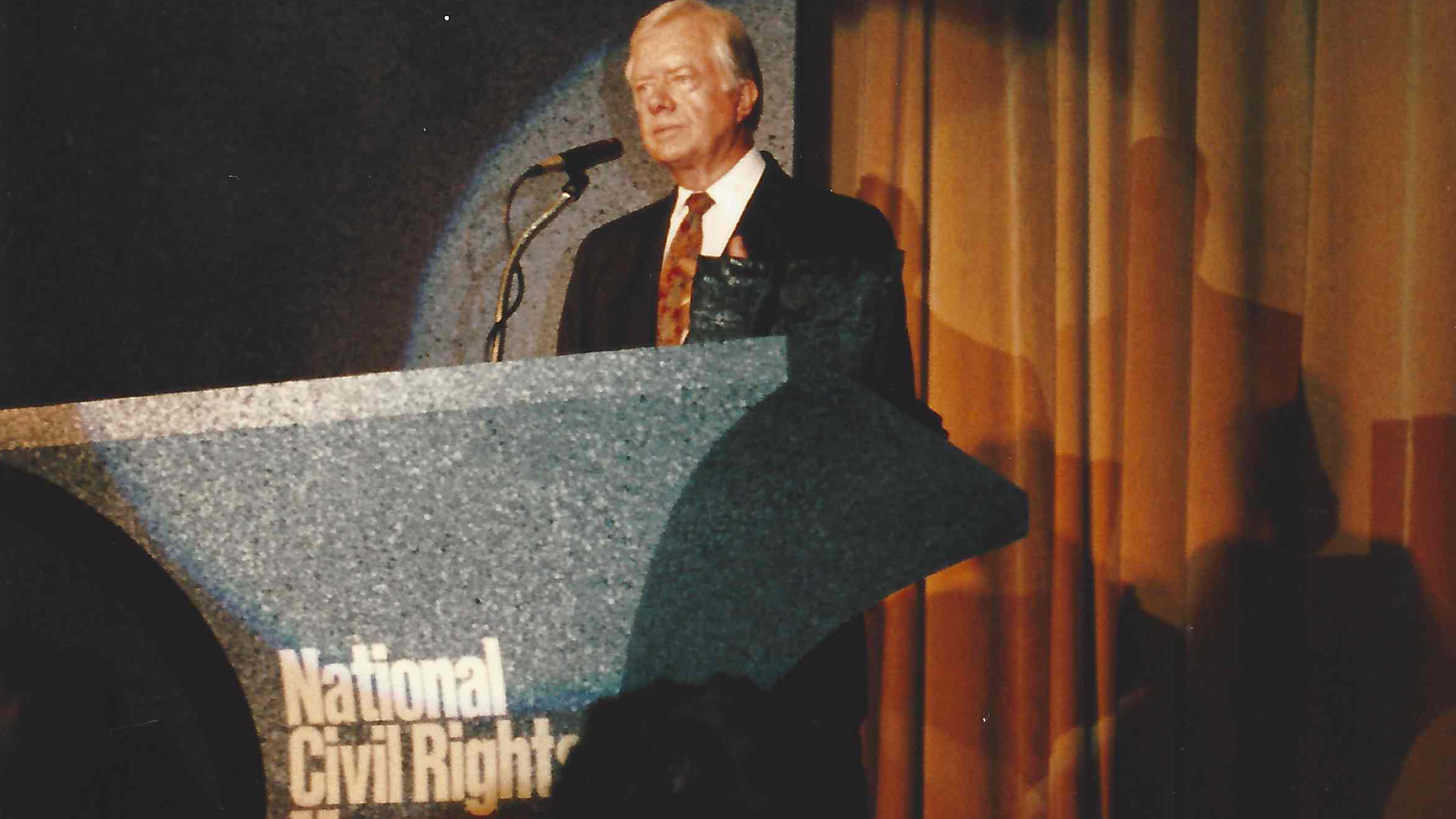 President Jimmy Carter receives the National Civil Rights Museum's Freedom Award in 1994.