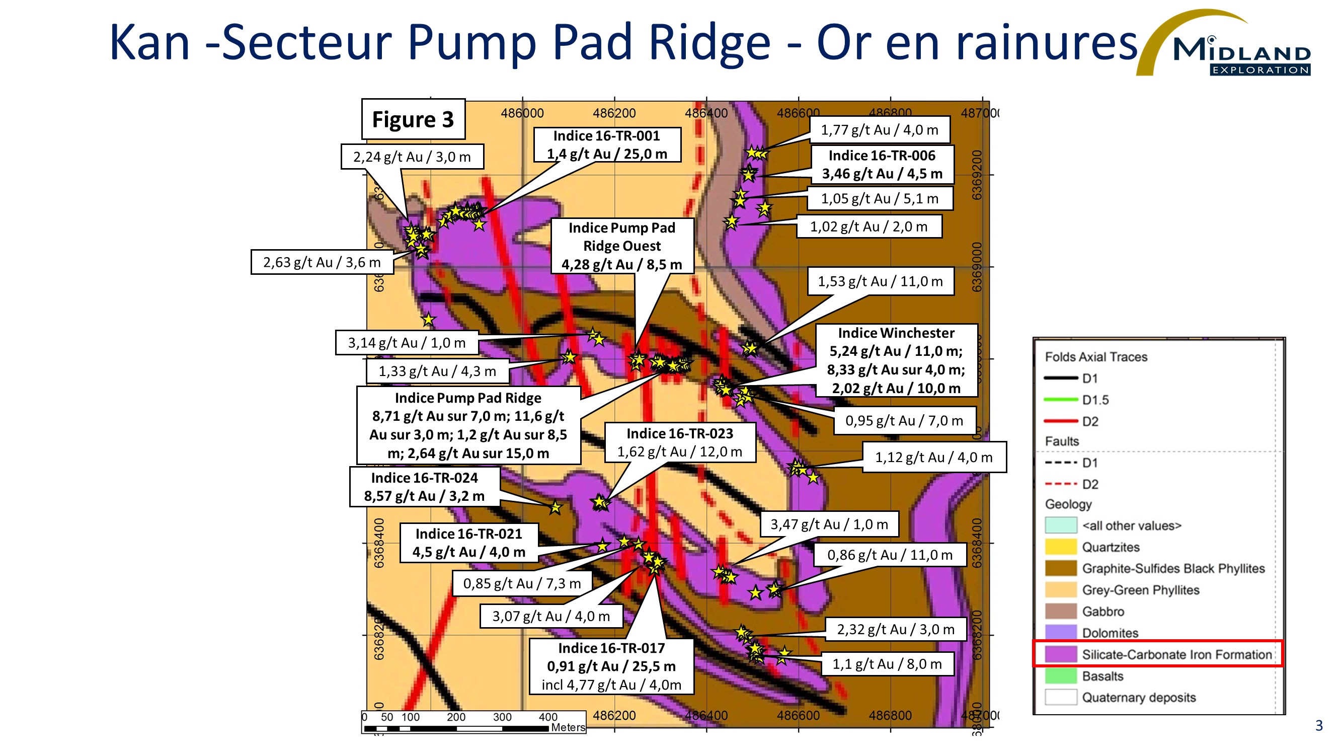 Figure 3 Midland annonce l'acquisition du projet aurifère Kan