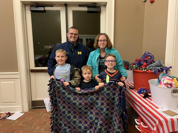 Military Families Giveback at Crafting for a Cause event hosted by Lincoln Military Housing.  All blankets will be donated to the local Ronald McDonald House. 