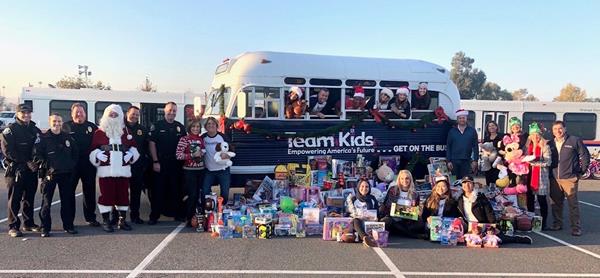 Spark of Love Toy Drive donation drop off at the Orange County Great Park, December 13, 2019