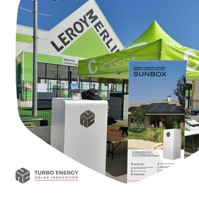 Turbo Energy´s residential photovoltaic product, Sunbox, in Leroy Merlin's Center in Albacete, Spain
