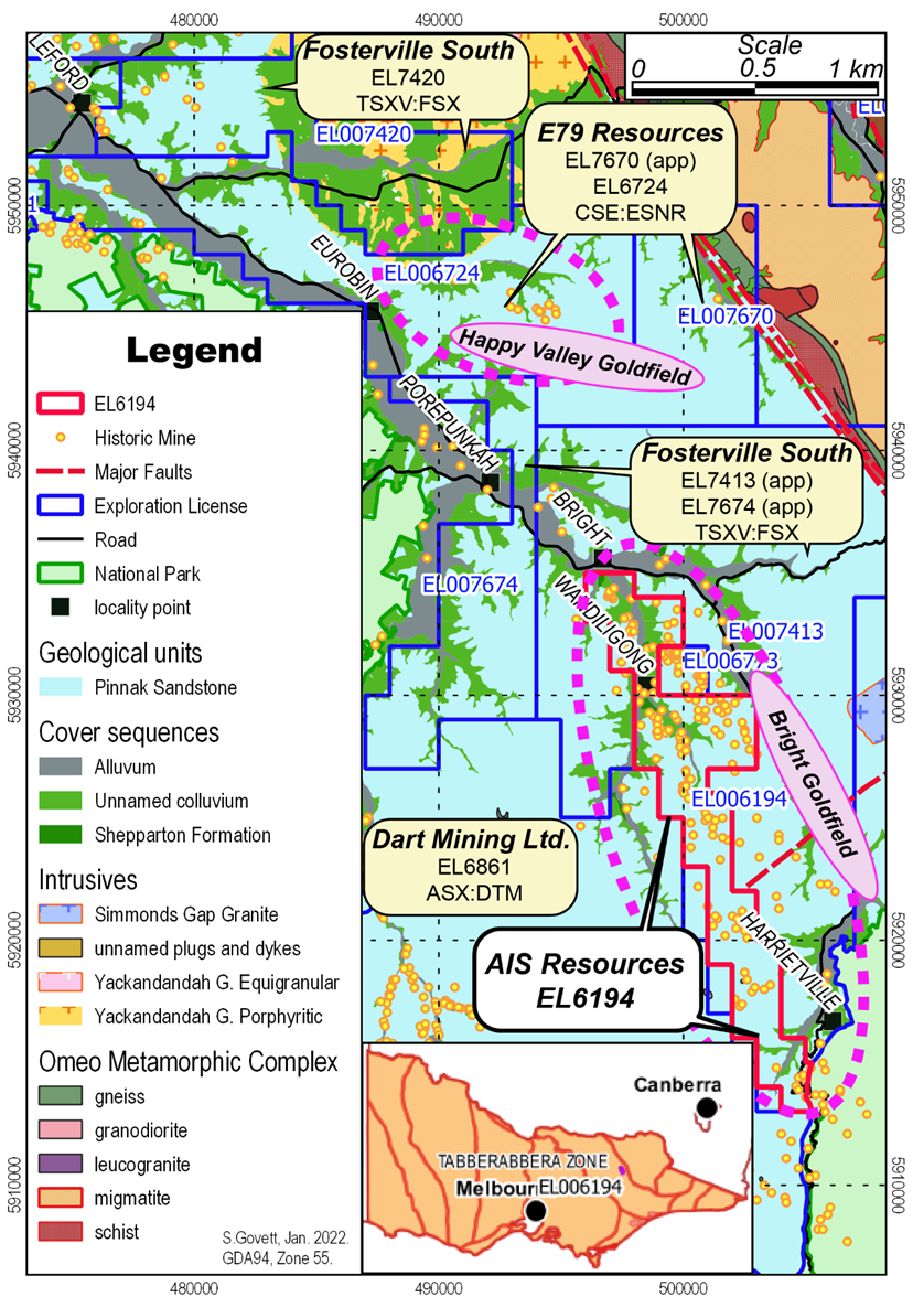 Figure 3 Regional tenement and surface geology