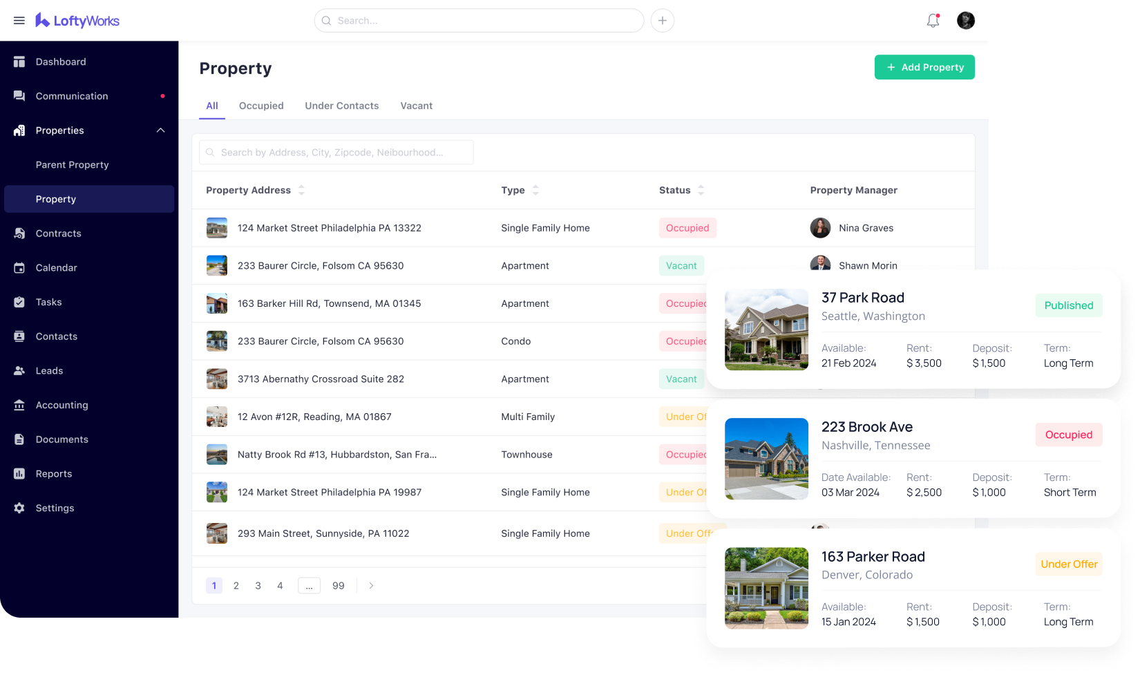 LoftyWorks property management system