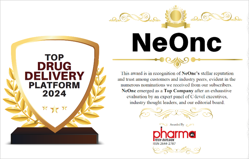 NeOnc Technologies Receives Pharma Tech Outlook’s Top Drug Delivery Platform Award for 2024