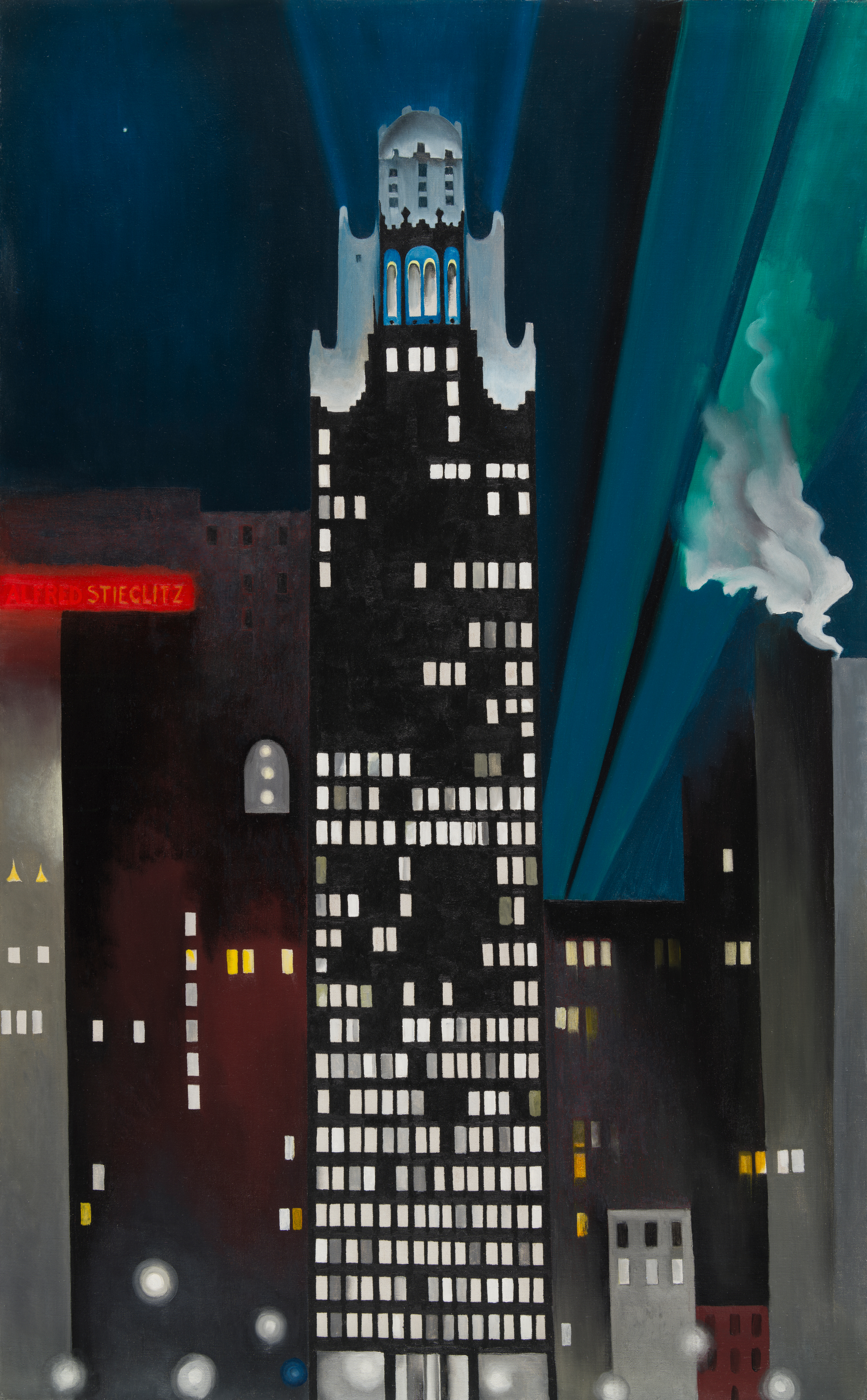 Georgia O'Keeffe. Radiator Building—Night, New York, 1927