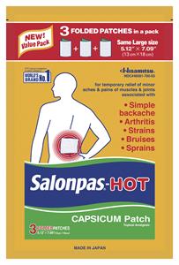 Hisamitsu America, Marketers of the Salonpas Line of Pain- Relieving Products, Announce Availability of Salonpas-Hot in New 3-Count Value Pack