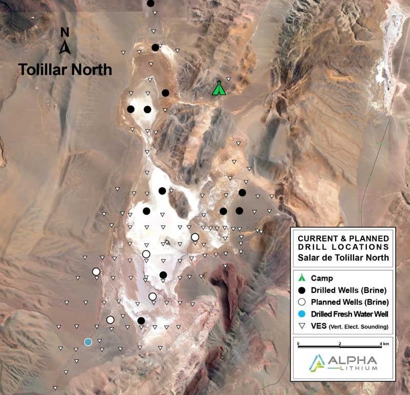 Salar de Tolillar Drill and VES Locations