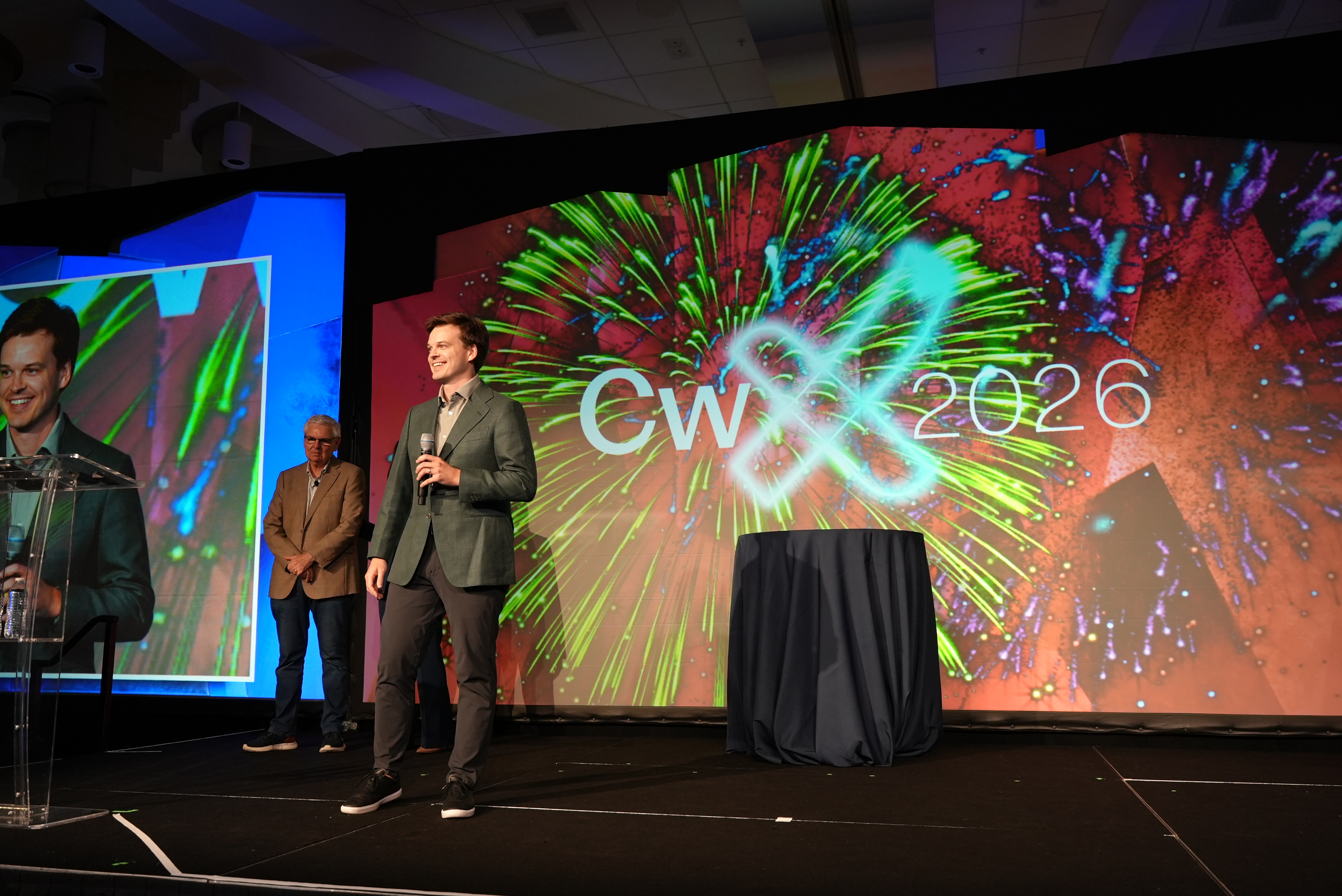 CPAClub Associate Chief Connor Crow receives the top distinction at Caseware's inaugural 30 Under 30 Awards during CwX North America 2026 in Fort Lauderdale, Florida.