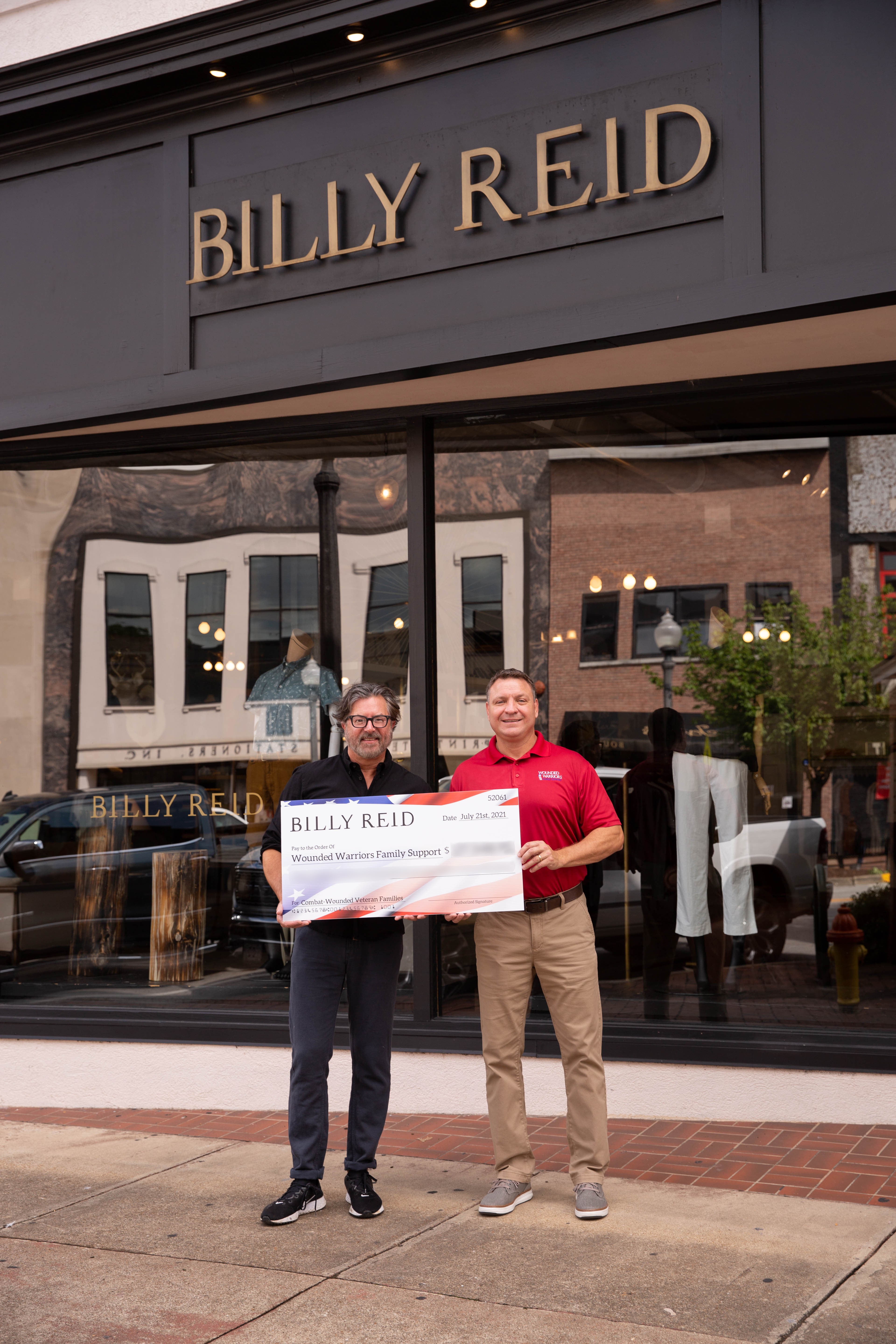 Wounded Warriors Family Support Receives Donation from Billy Reid