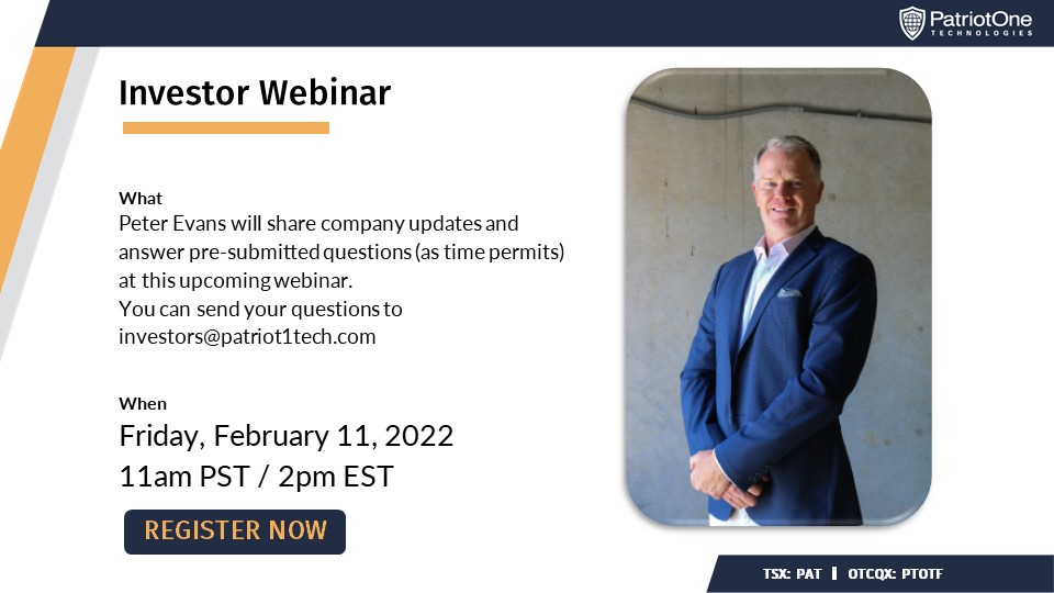 INVESTOR WEBINAR - FEB