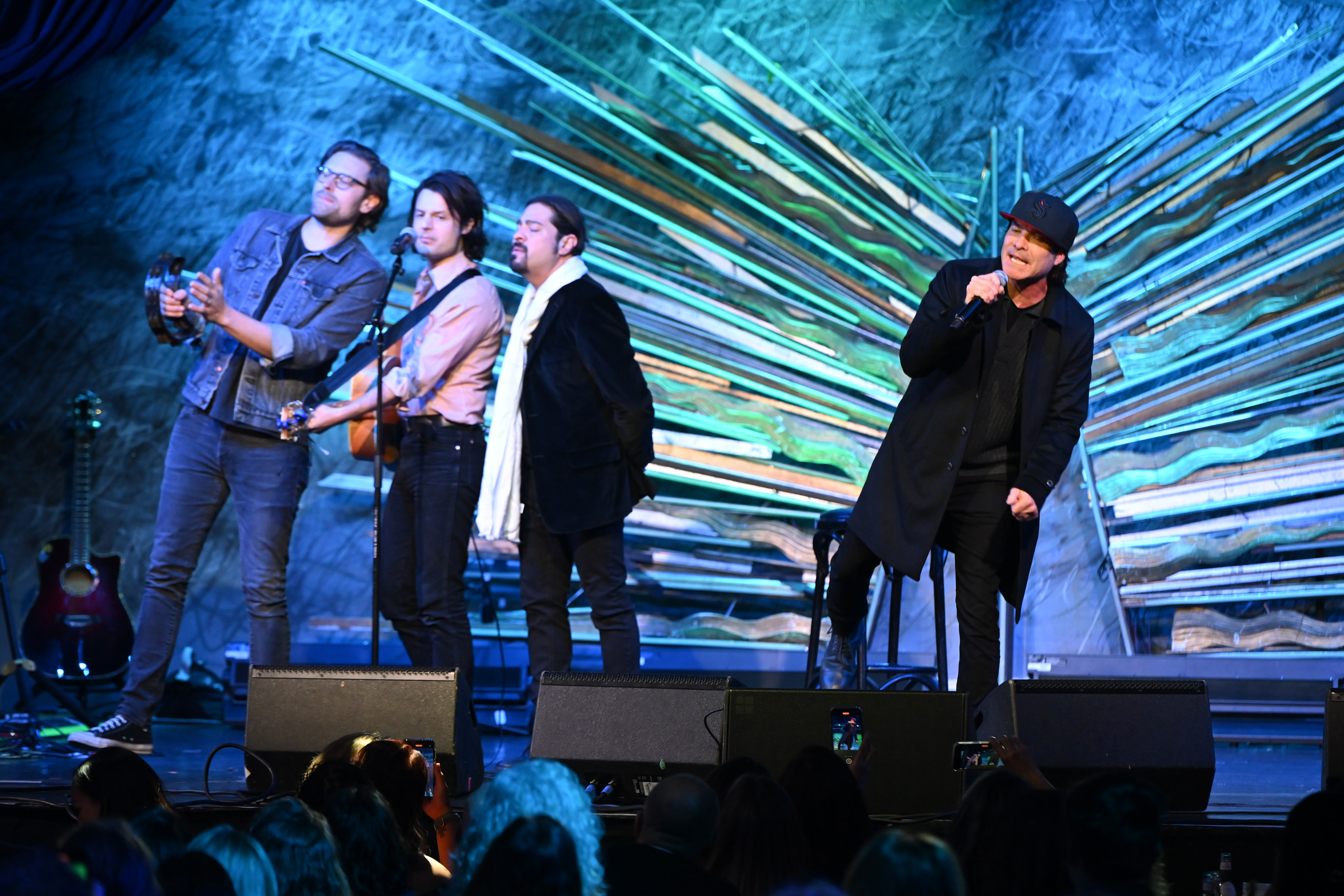 Pat Monahan and Train perform at Musicians On Call's Hope for the Holidays concert for caregivers
