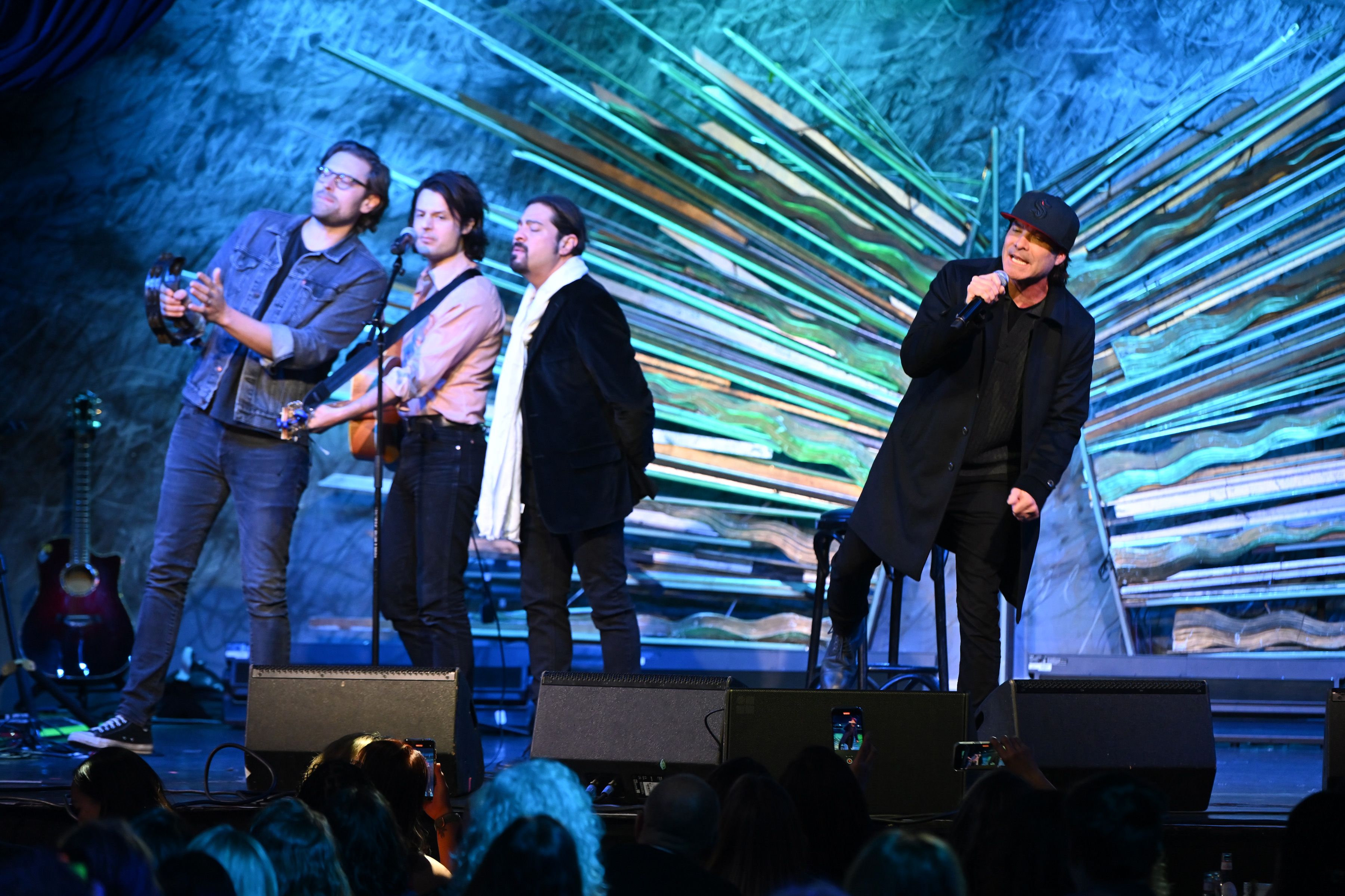 Pat Monahan and Train perform at Musicians On Call's Hope for the Holidays concert for caregivers at Sony Hall in NYC
